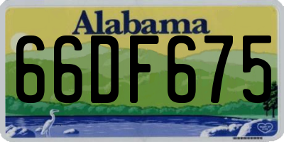 AL license plate 66DF675