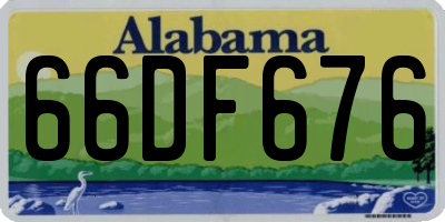 AL license plate 66DF676