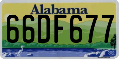 AL license plate 66DF677