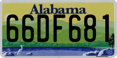 AL license plate 66DF681