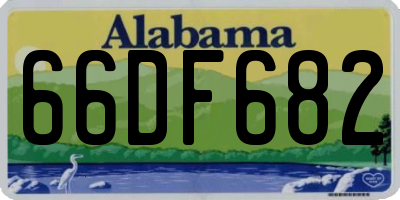 AL license plate 66DF682