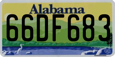 AL license plate 66DF683