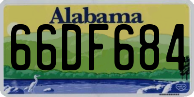 AL license plate 66DF684
