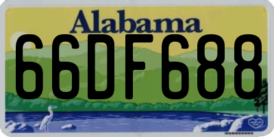 AL license plate 66DF688