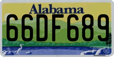 AL license plate 66DF689