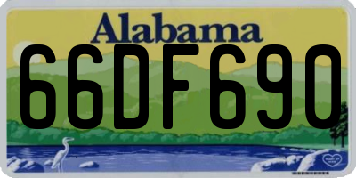 AL license plate 66DF690