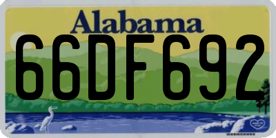 AL license plate 66DF692