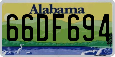AL license plate 66DF694