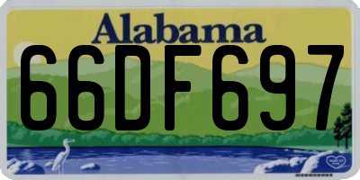 AL license plate 66DF697