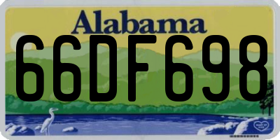 AL license plate 66DF698