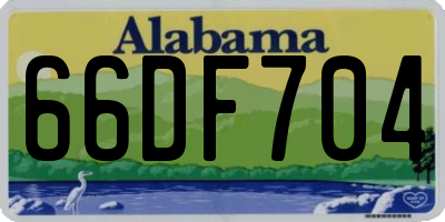AL license plate 66DF704
