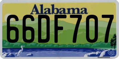 AL license plate 66DF707