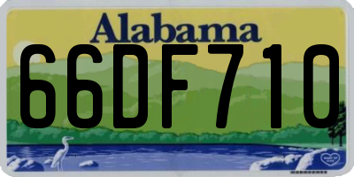 AL license plate 66DF710