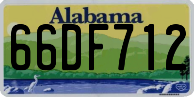 AL license plate 66DF712