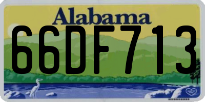 AL license plate 66DF713