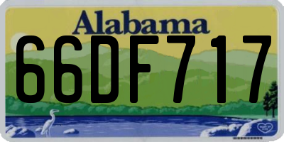 AL license plate 66DF717