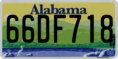 AL license plate 66DF718