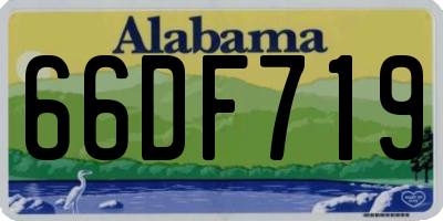 AL license plate 66DF719