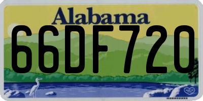 AL license plate 66DF720