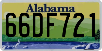 AL license plate 66DF721
