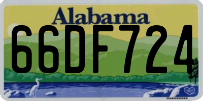 AL license plate 66DF724