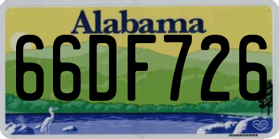 AL license plate 66DF726