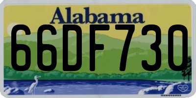 AL license plate 66DF730