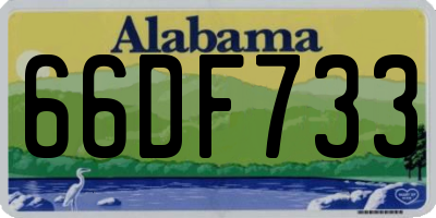 AL license plate 66DF733