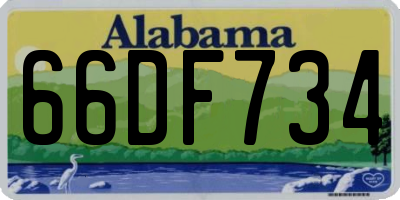 AL license plate 66DF734