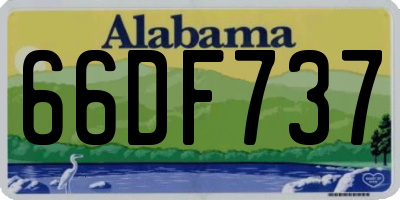 AL license plate 66DF737
