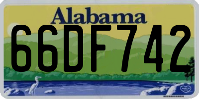 AL license plate 66DF742