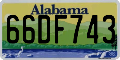 AL license plate 66DF743