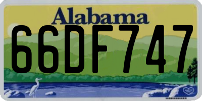 AL license plate 66DF747