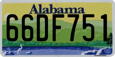 AL license plate 66DF751