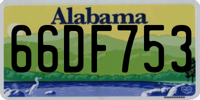 AL license plate 66DF753