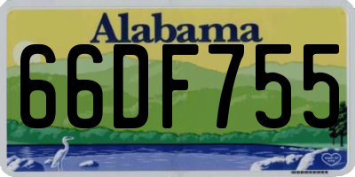 AL license plate 66DF755