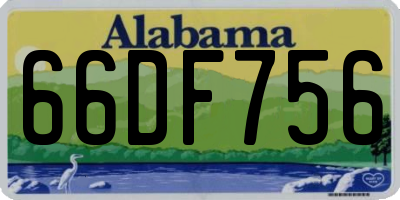 AL license plate 66DF756