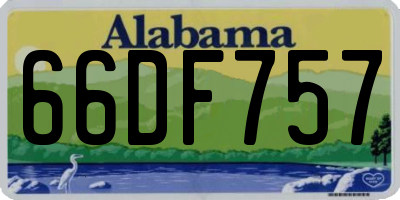 AL license plate 66DF757