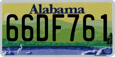 AL license plate 66DF761