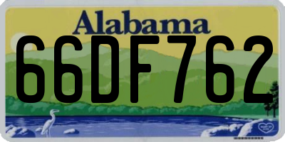 AL license plate 66DF762