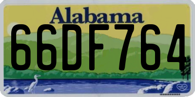 AL license plate 66DF764