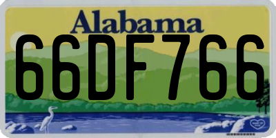 AL license plate 66DF766