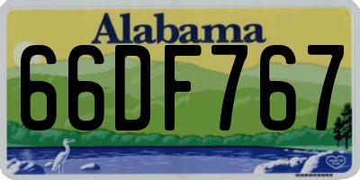 AL license plate 66DF767