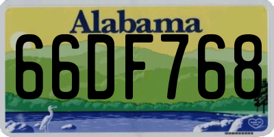 AL license plate 66DF768