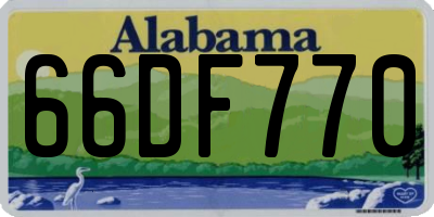 AL license plate 66DF770