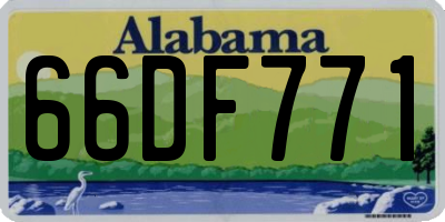 AL license plate 66DF771