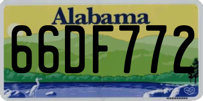 AL license plate 66DF772
