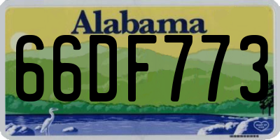 AL license plate 66DF773