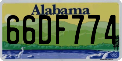 AL license plate 66DF774