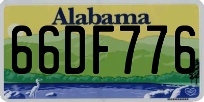 AL license plate 66DF776